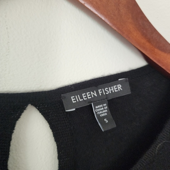 Eileen Fisher Fine Merino Wool Jersey Pullover Keyhole back Size Small - Picture 11 of 11